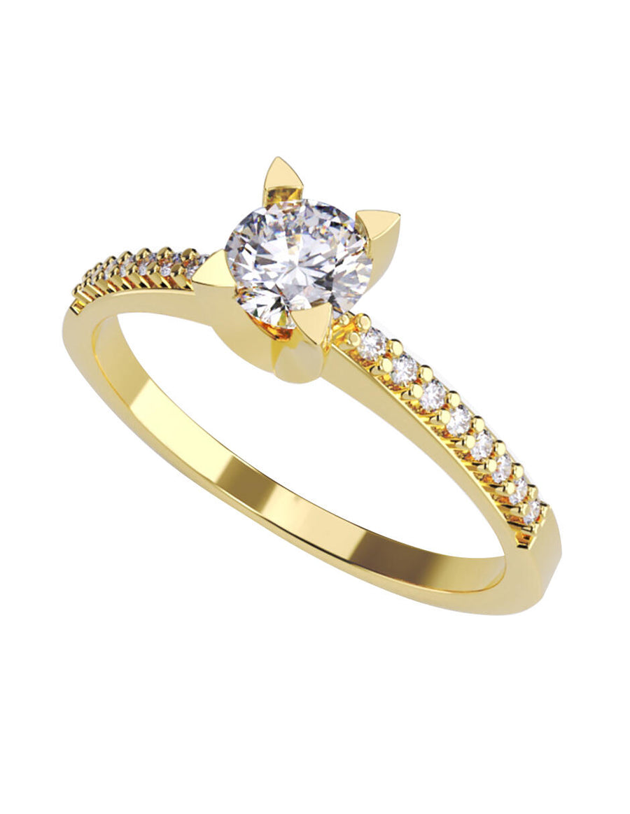 ANILLO DE ORO CON CIRCONIA