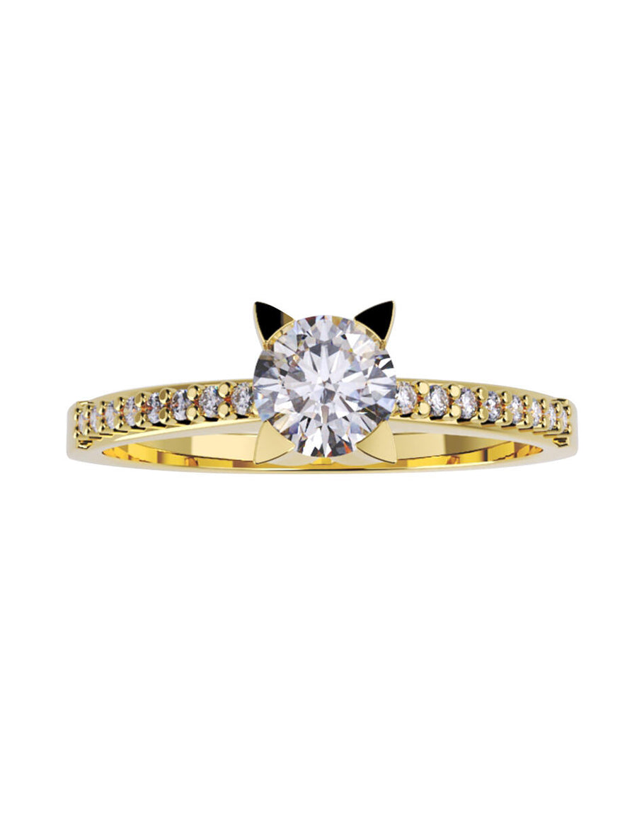 ANILLO DE ORO CON CIRCONIA
