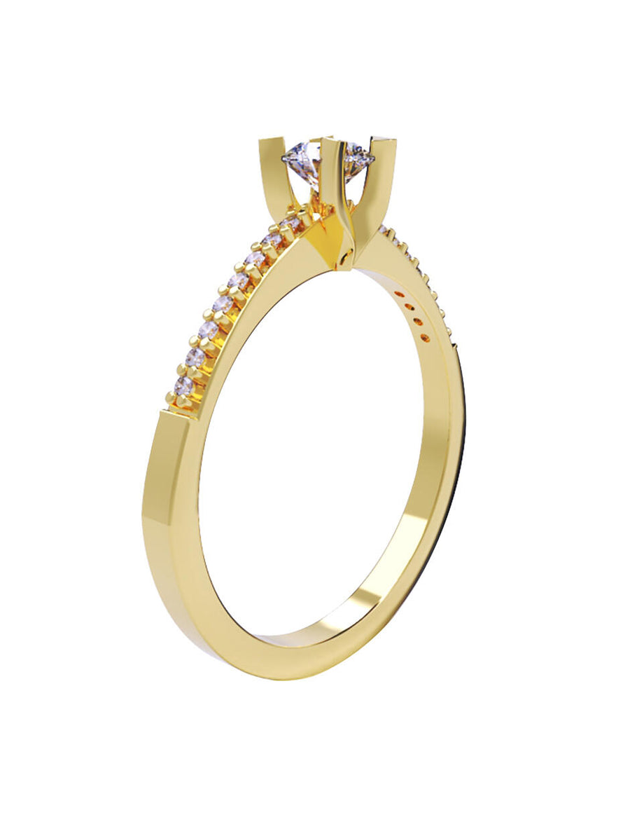 ANILLO DE ORO CON CIRCONIA