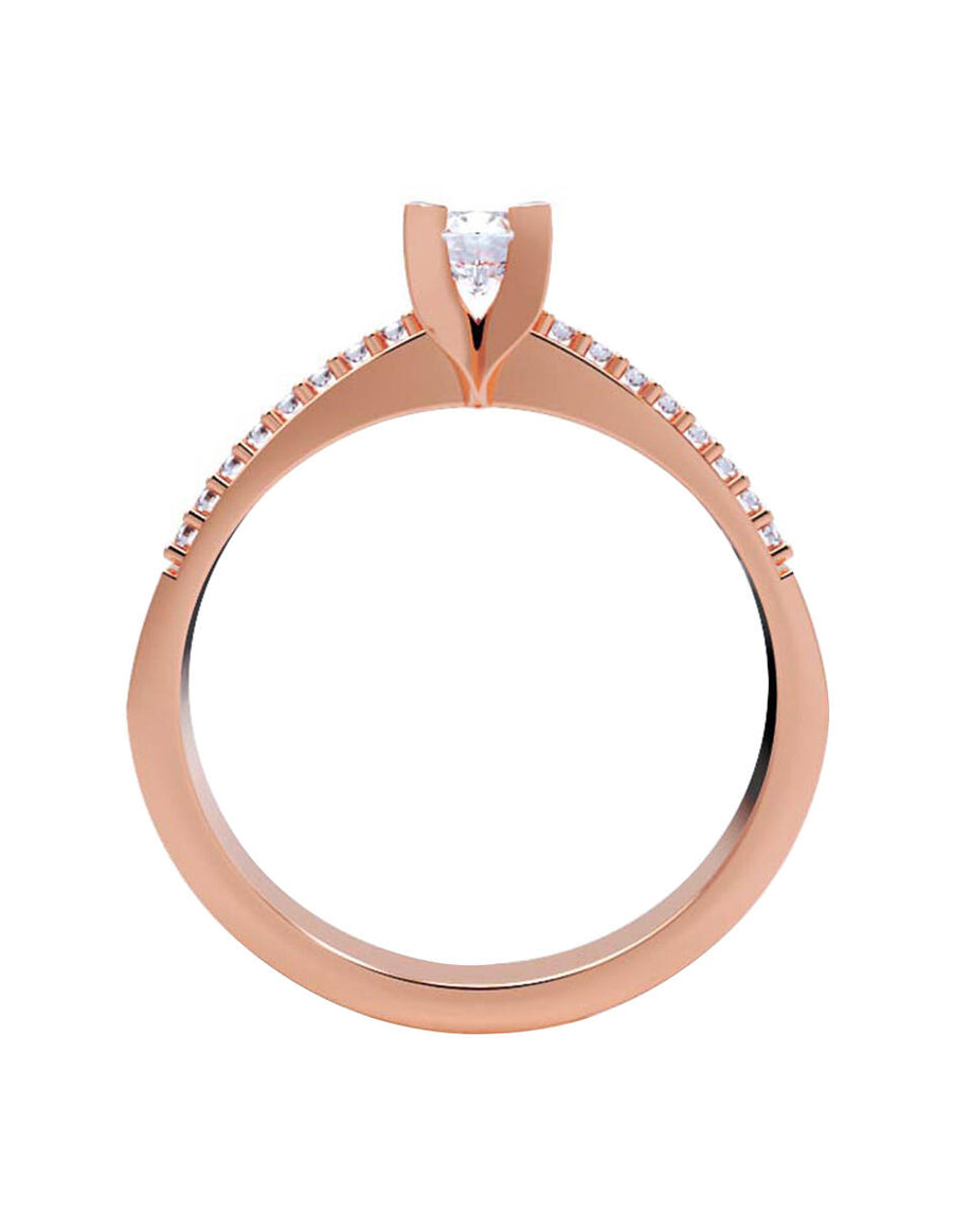 ANILLO DE ORO CON CIRCONIA