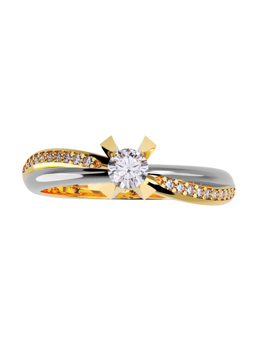 ANILLO DE ORO CON CIRCONIA