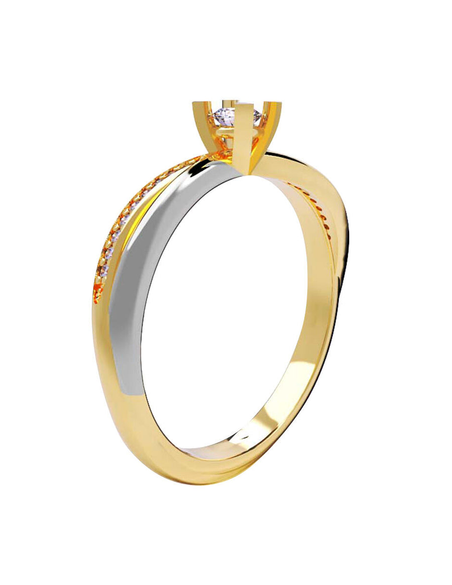 ANILLO DE ORO CON CIRCONIA