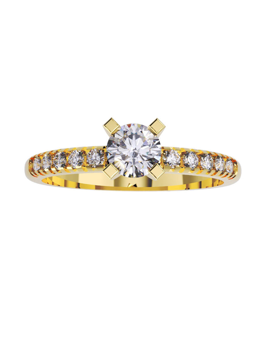 ANILLO DE ORO CON CIRCONIA