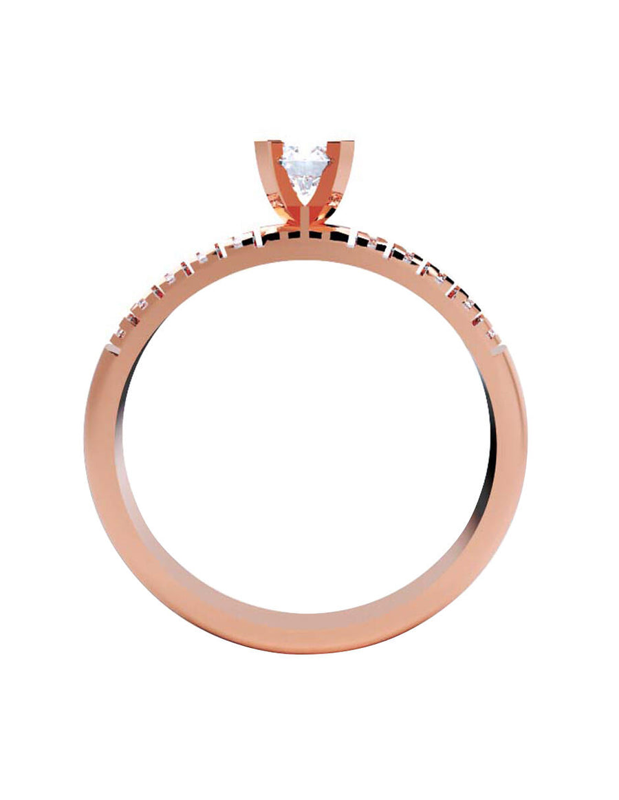 ANILLO DE ORO CON CIRCONIA