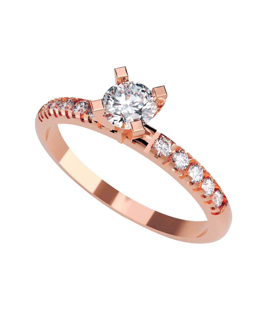 ANILLO DE ORO CON CIRCONIA