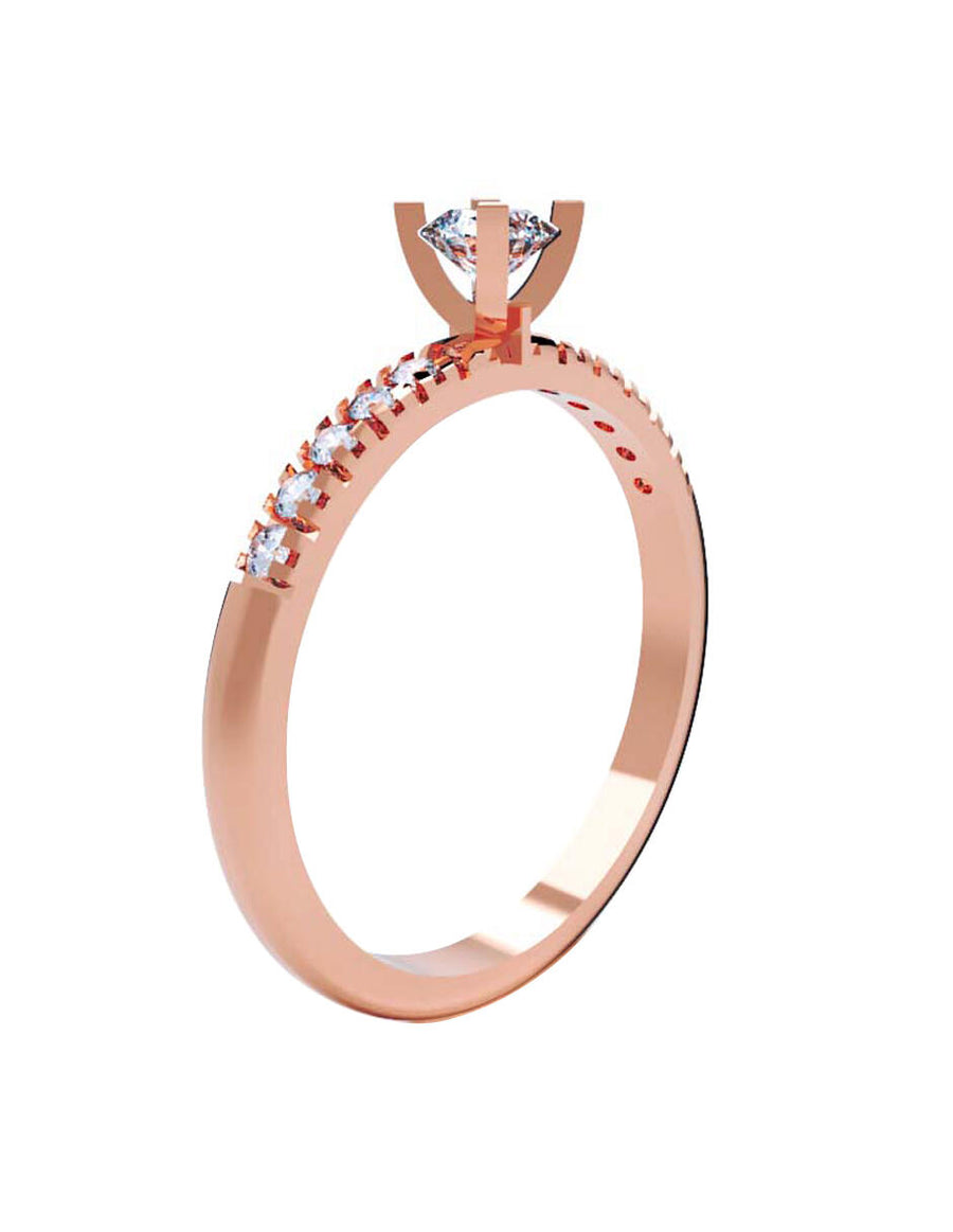 ANILLO DE ORO CON CIRCONIA