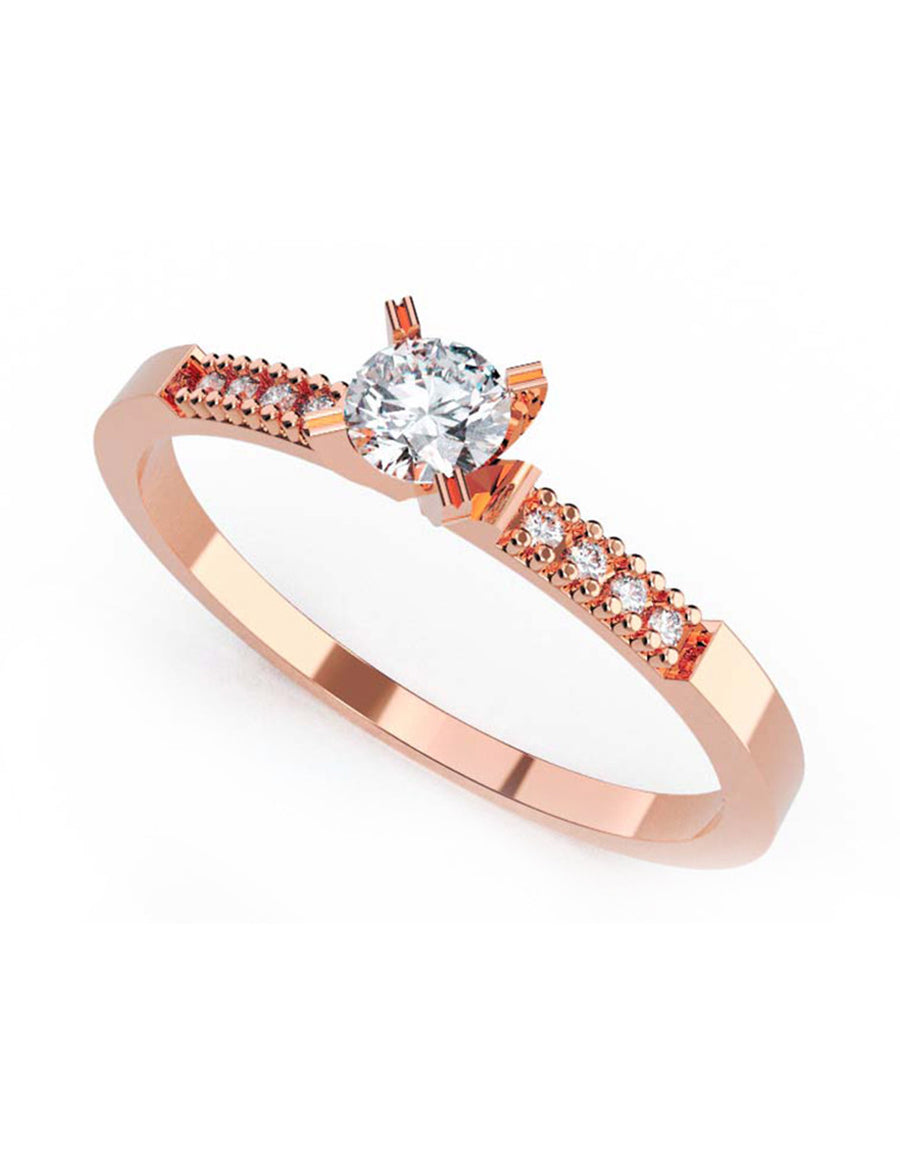 ANILLO DE ORO CON CIRCONIA