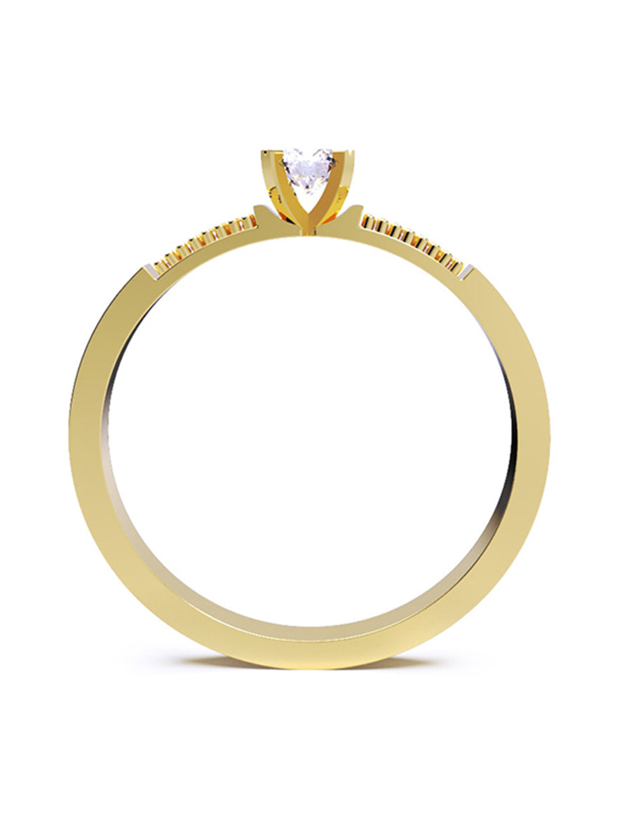 ANILLO DE ORO CON CIRCONIA