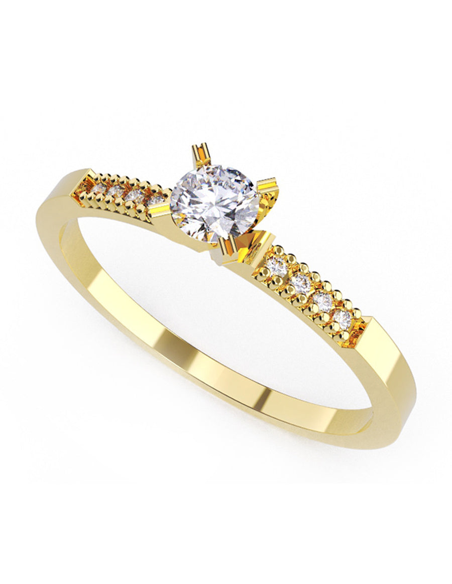 ANILLO DE ORO CON CIRCONIA