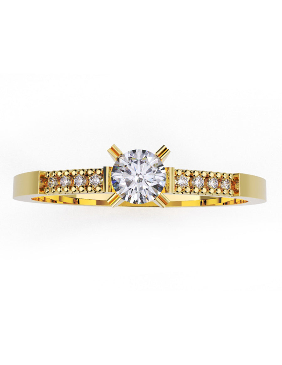 ANILLO DE ORO CON CIRCONIA
