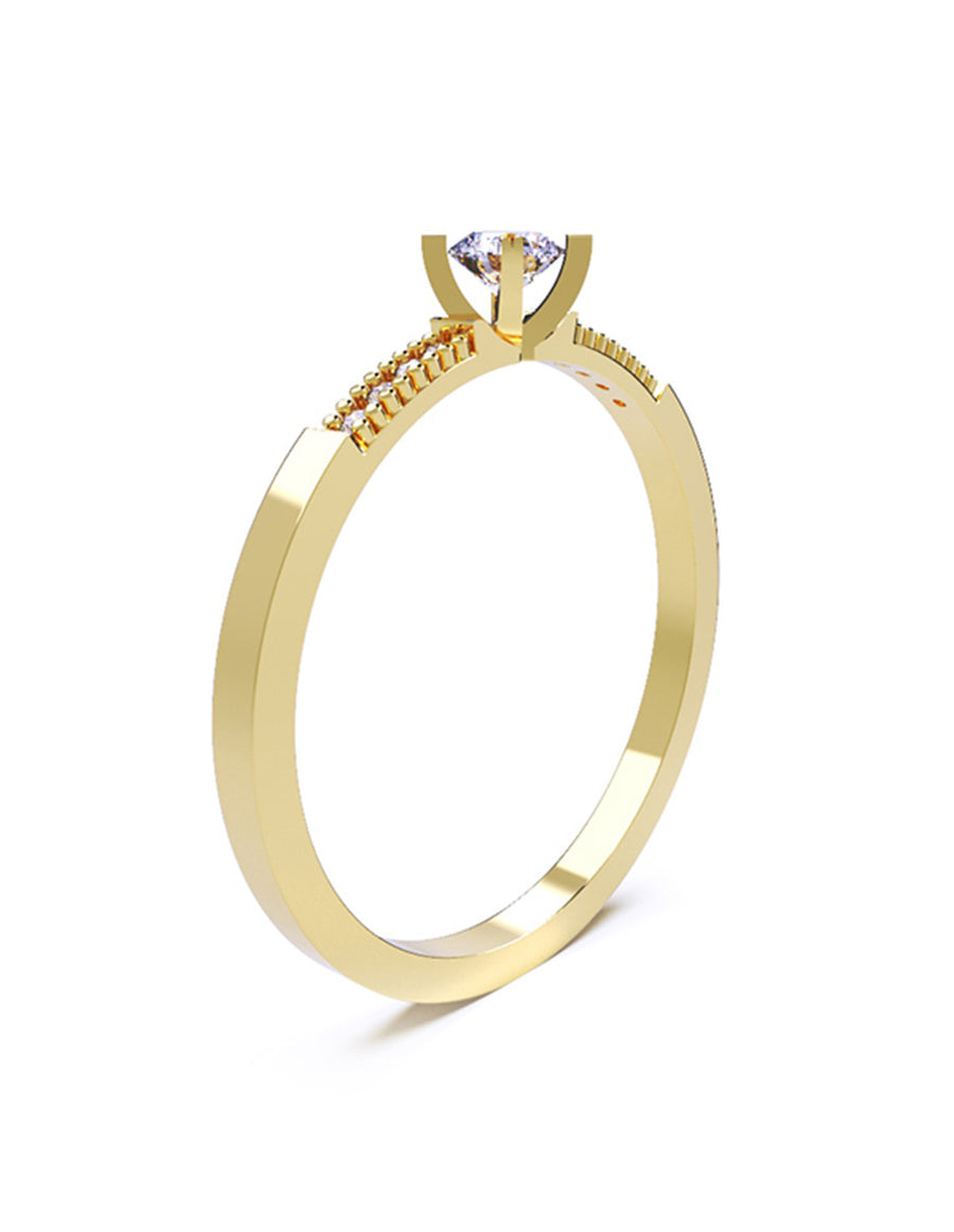 ANILLO DE ORO CON CIRCONIA