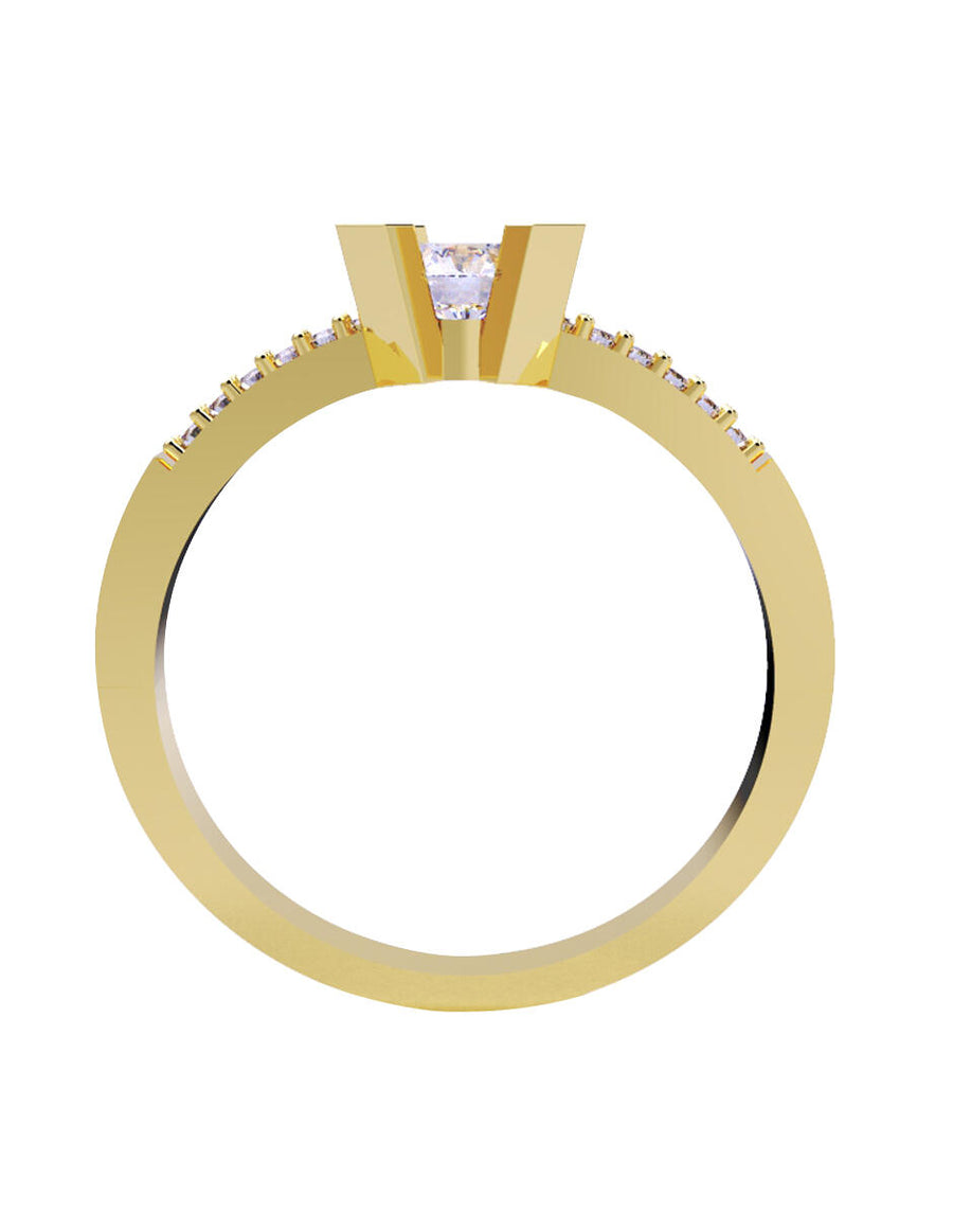 ANILLO DE ORO CON CIRCONIA