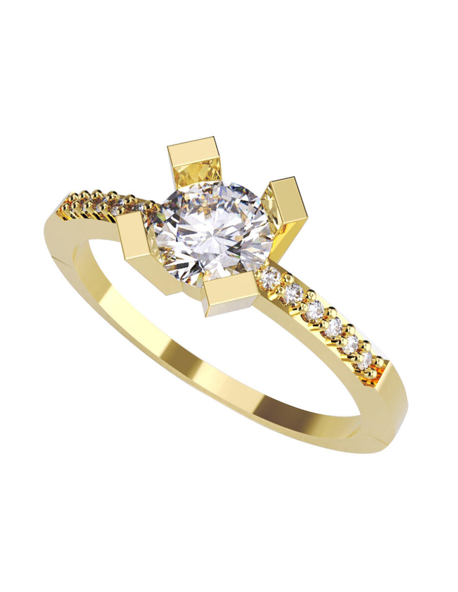 ANILLO DE ORO CON CIRCONIA