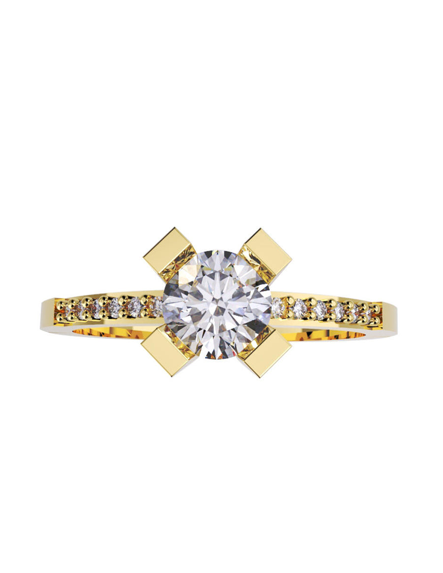 ANILLO DE ORO CON CIRCONIA