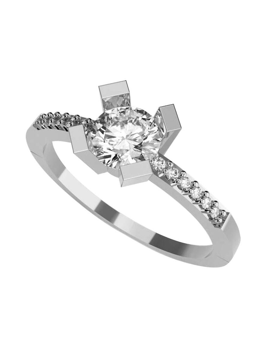 ANILLO DE ORO CON CIRCONIA