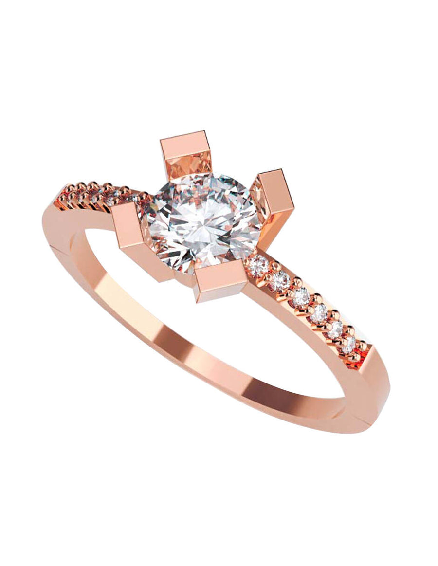 ANILLO DE ORO CON CIRCONIA