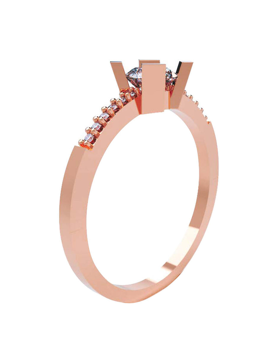 ANILLO DE ORO CON CIRCONIA