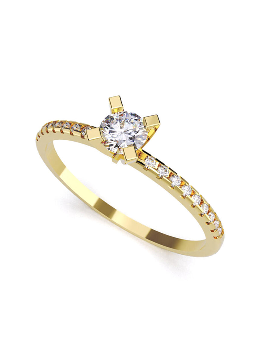 ANILLO DE ORO CON CIRCONIA