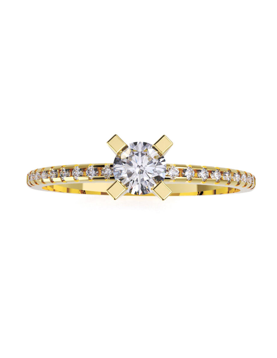 ANILLO DE ORO CON CIRCONIA