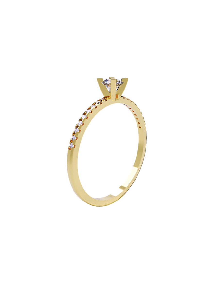 ANILLO DE ORO CON CIRCONIA