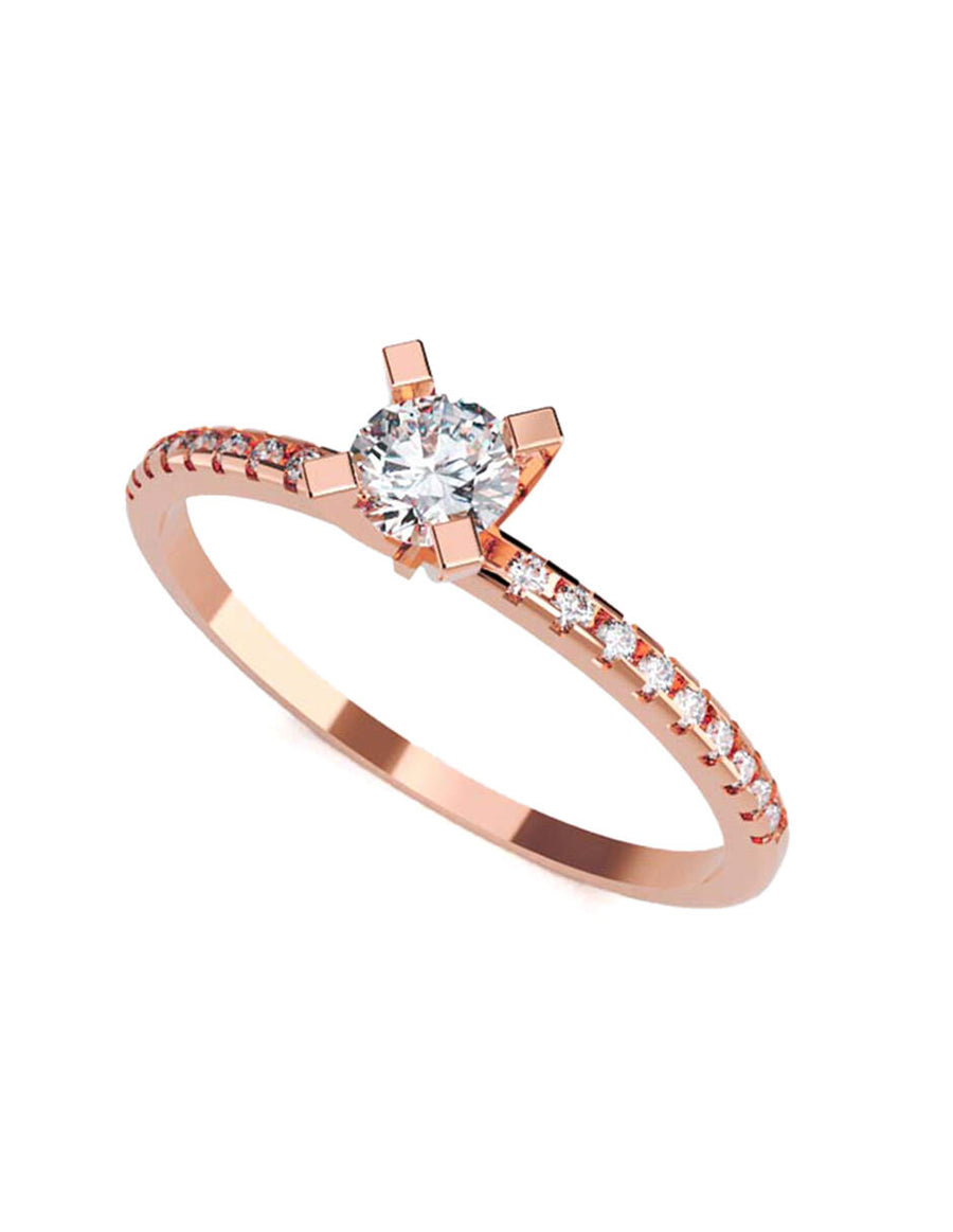ANILLO DE ORO CON CIRCONIA