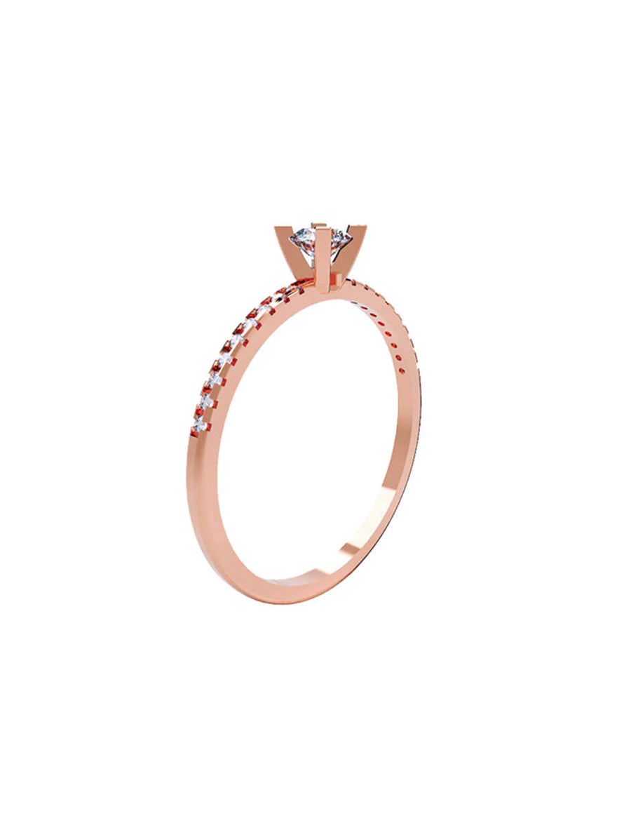ANILLO DE ORO CON CIRCONIA