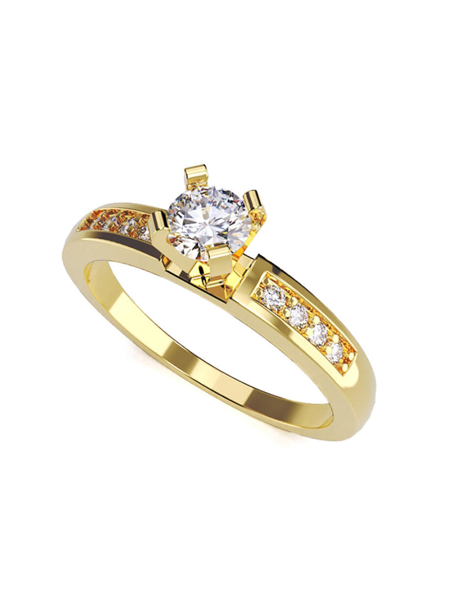 ANILLO DE ORO CON CIRCONIA