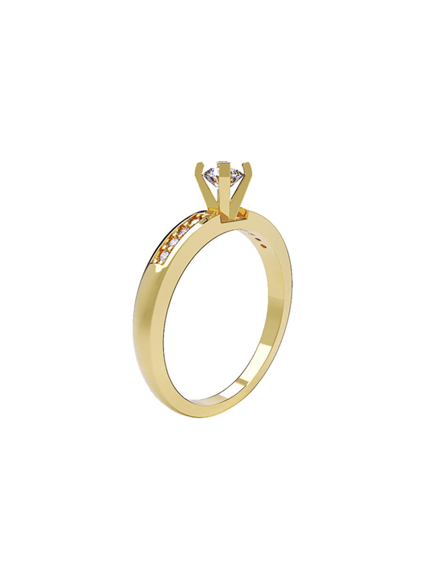 ANILLO DE ORO CON CIRCONIA