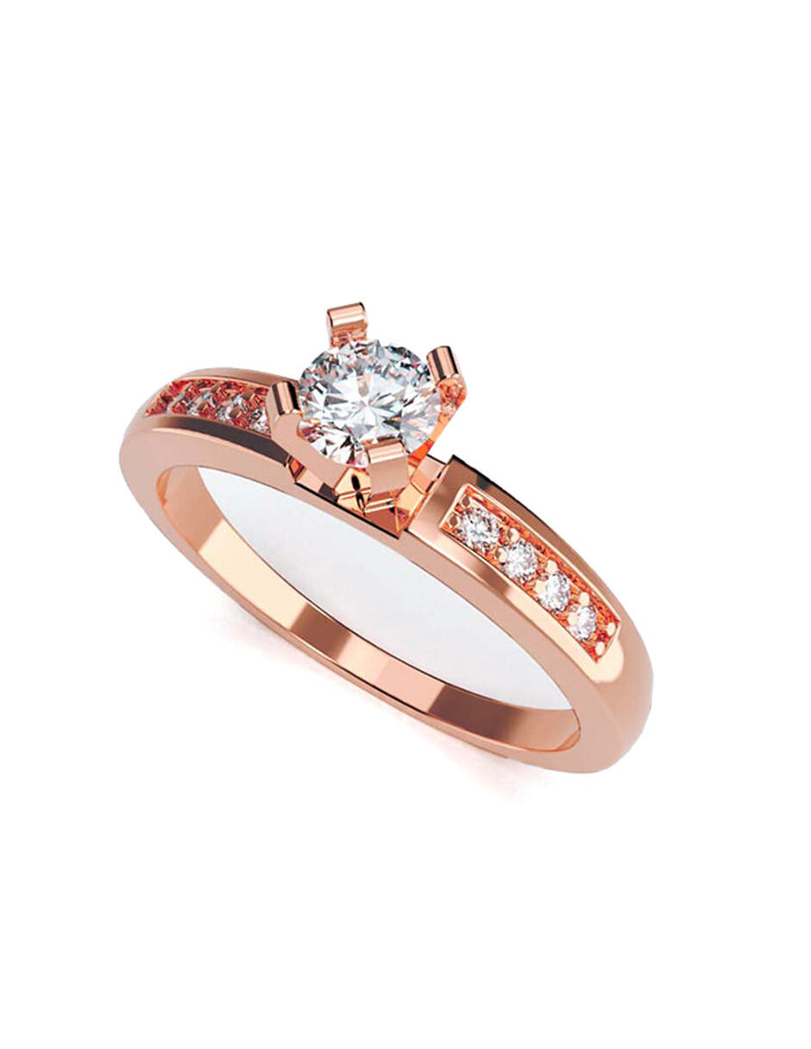 ANILLO DE ORO CON CIRCONIA
