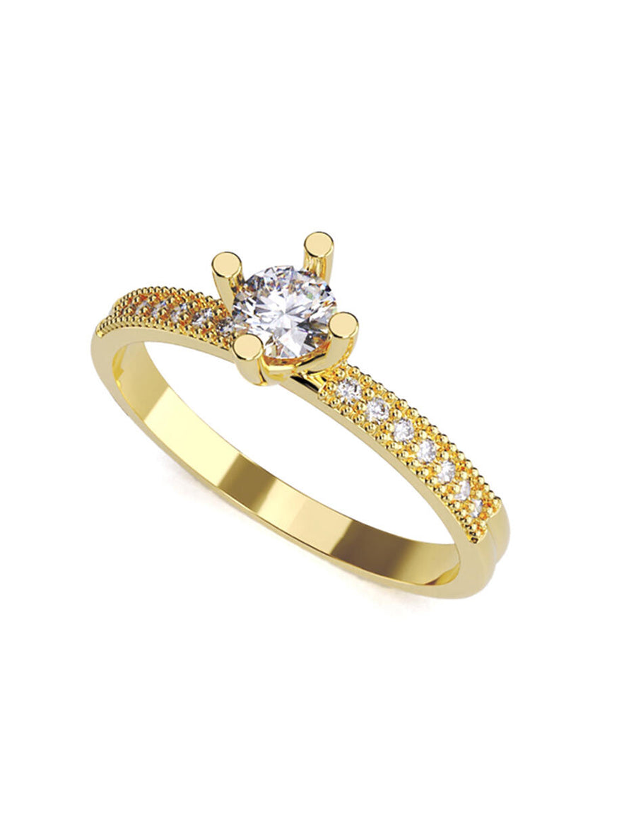 ANILLO DE ORO CON CIRCONIA