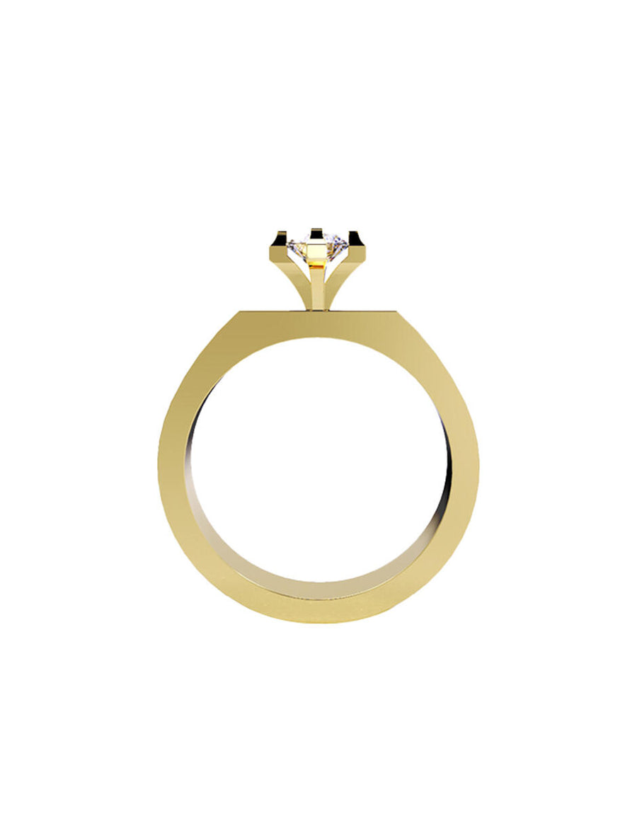 ANILLO DE ORO CON CIRCONIA