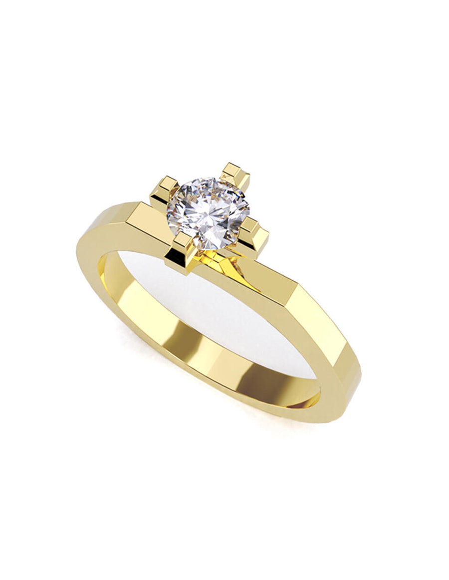 ANILLO DE ORO CON CIRCONIA
