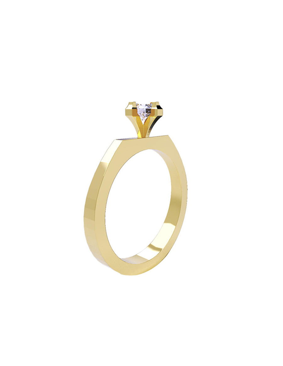 ANILLO DE ORO CON CIRCONIA