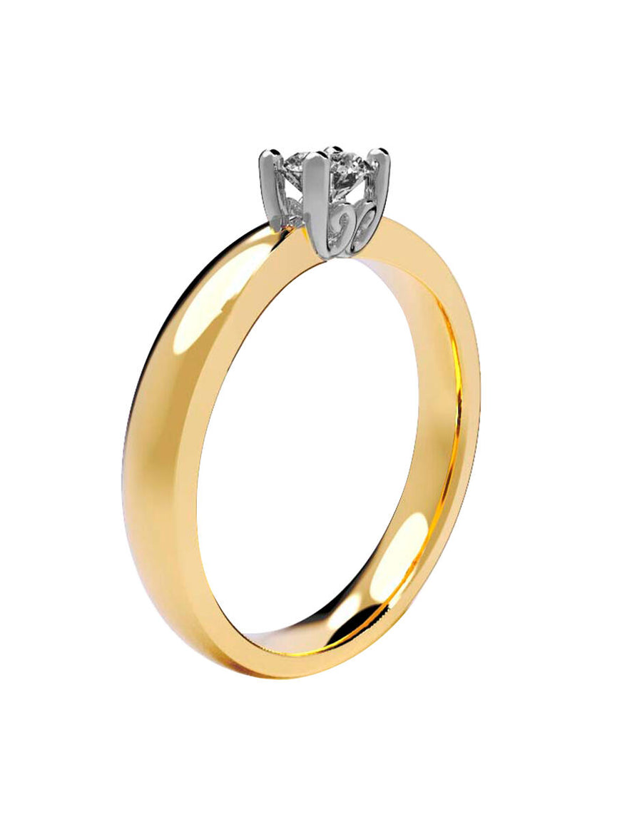 ANILLO DE ORO CON CIRCONIA