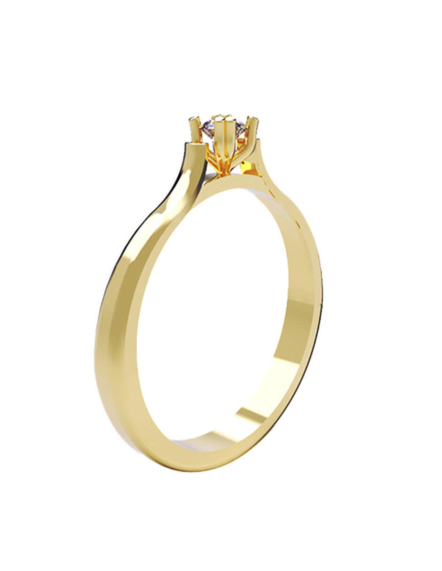 ANILLO DE ORO CON CIRCONIA