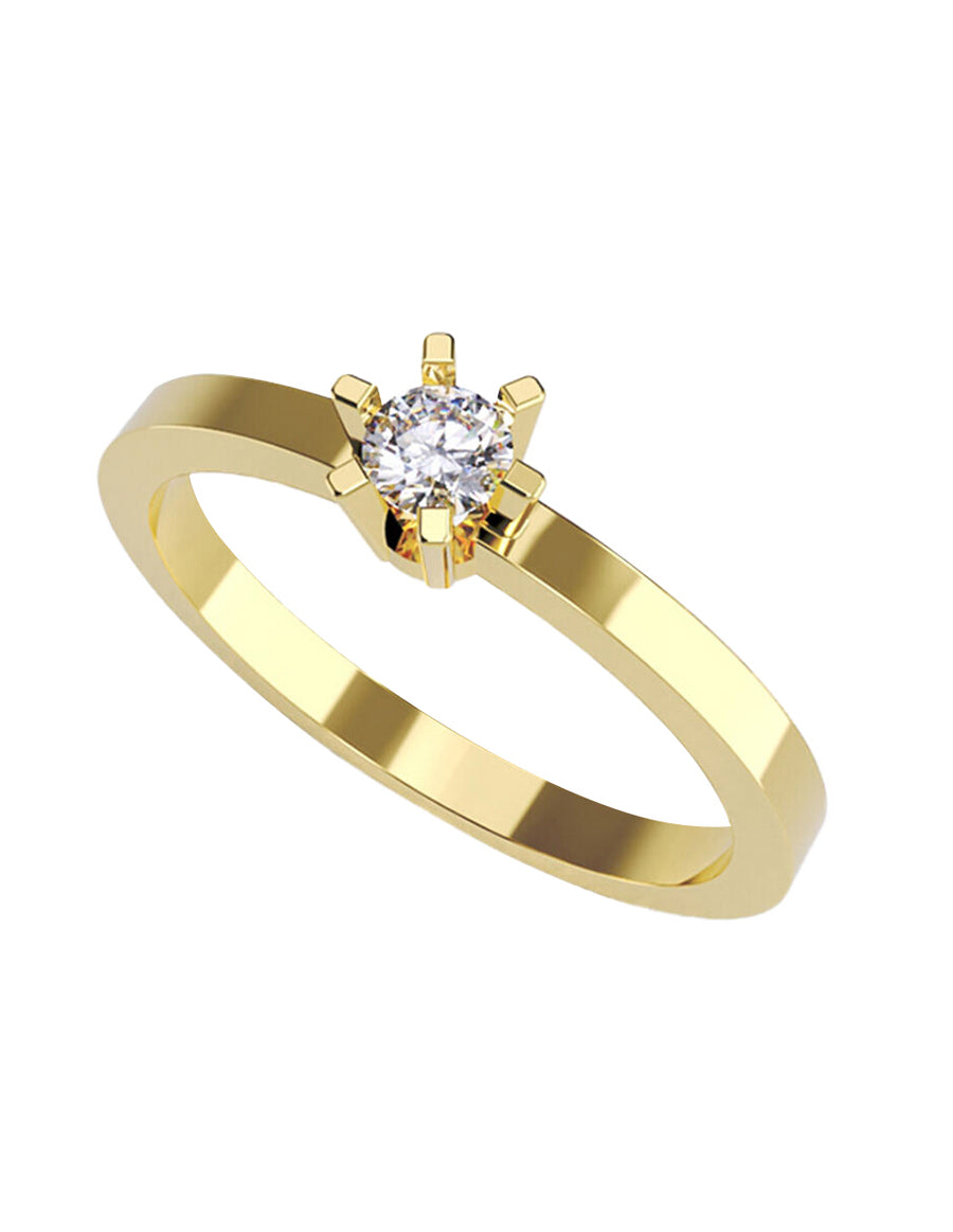 ANILLO DE ORO CON CIRCONIA