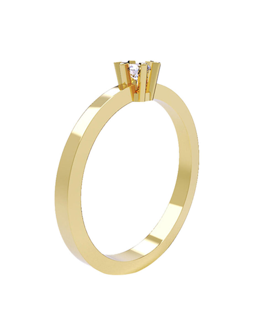 ANILLO DE ORO CON CIRCONIA