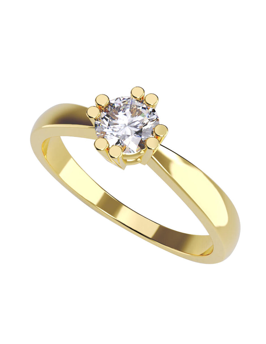 ANILLO DE ORO CON CIRCONIA