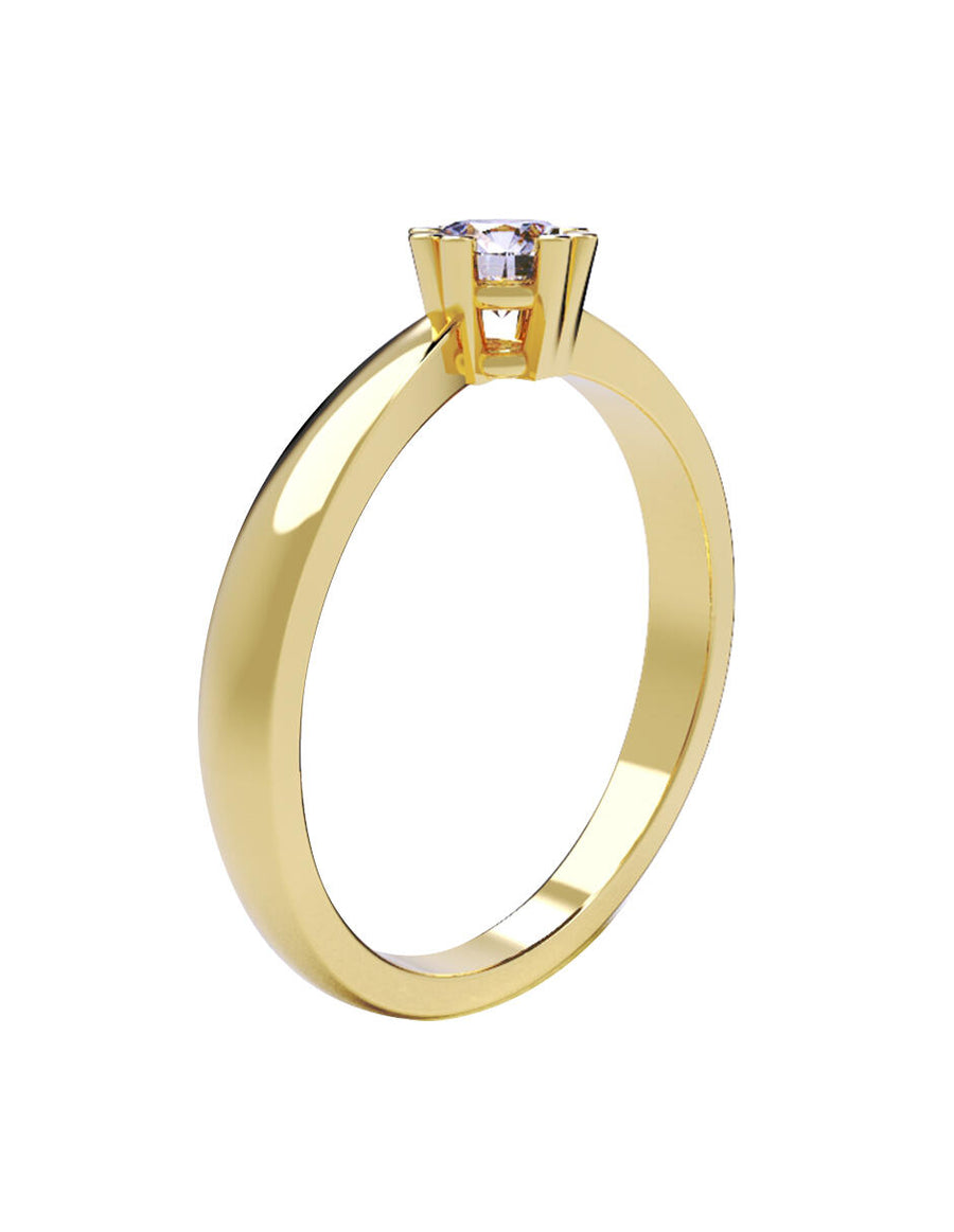 ANILLO DE ORO CON CIRCONIA