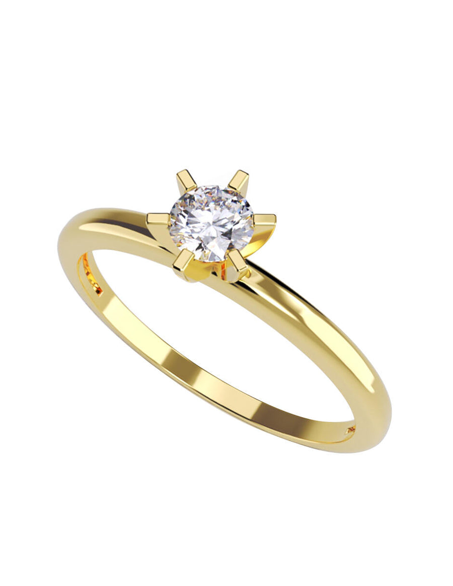 ANILLO DE ORO CON CIRCONIA
