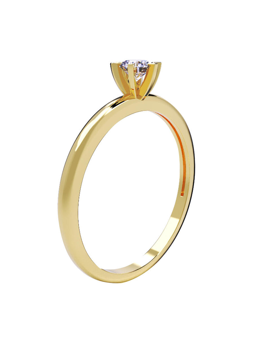 ANILLO DE ORO CON CIRCONIA