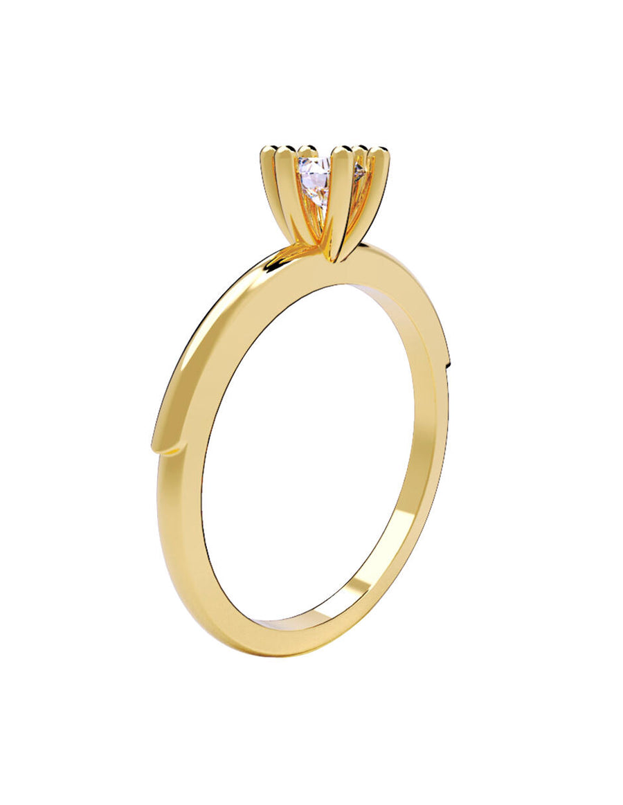 ANILLO DE ORO CON CIRCONIA
