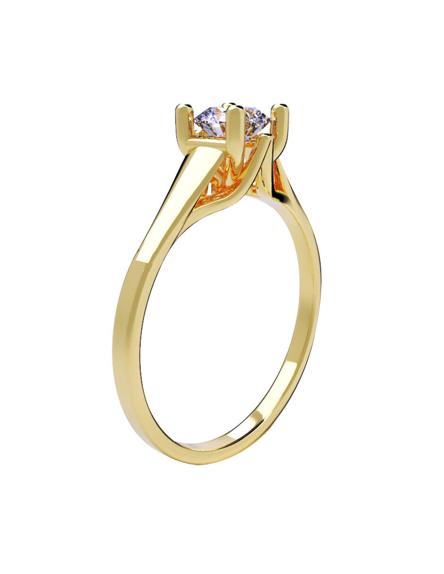 ANILLO DE ORO CON CIRCONIA