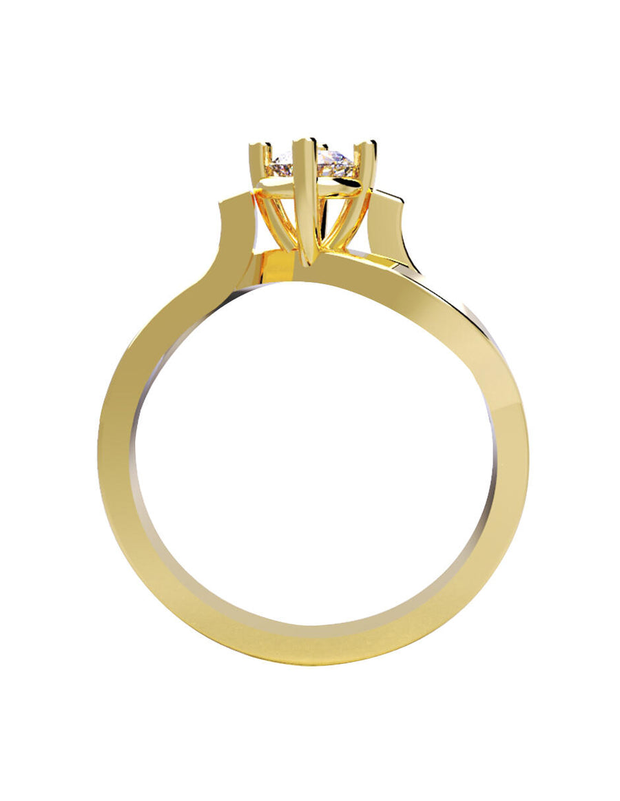 ANILLO DE ORO CON CIRCONIA