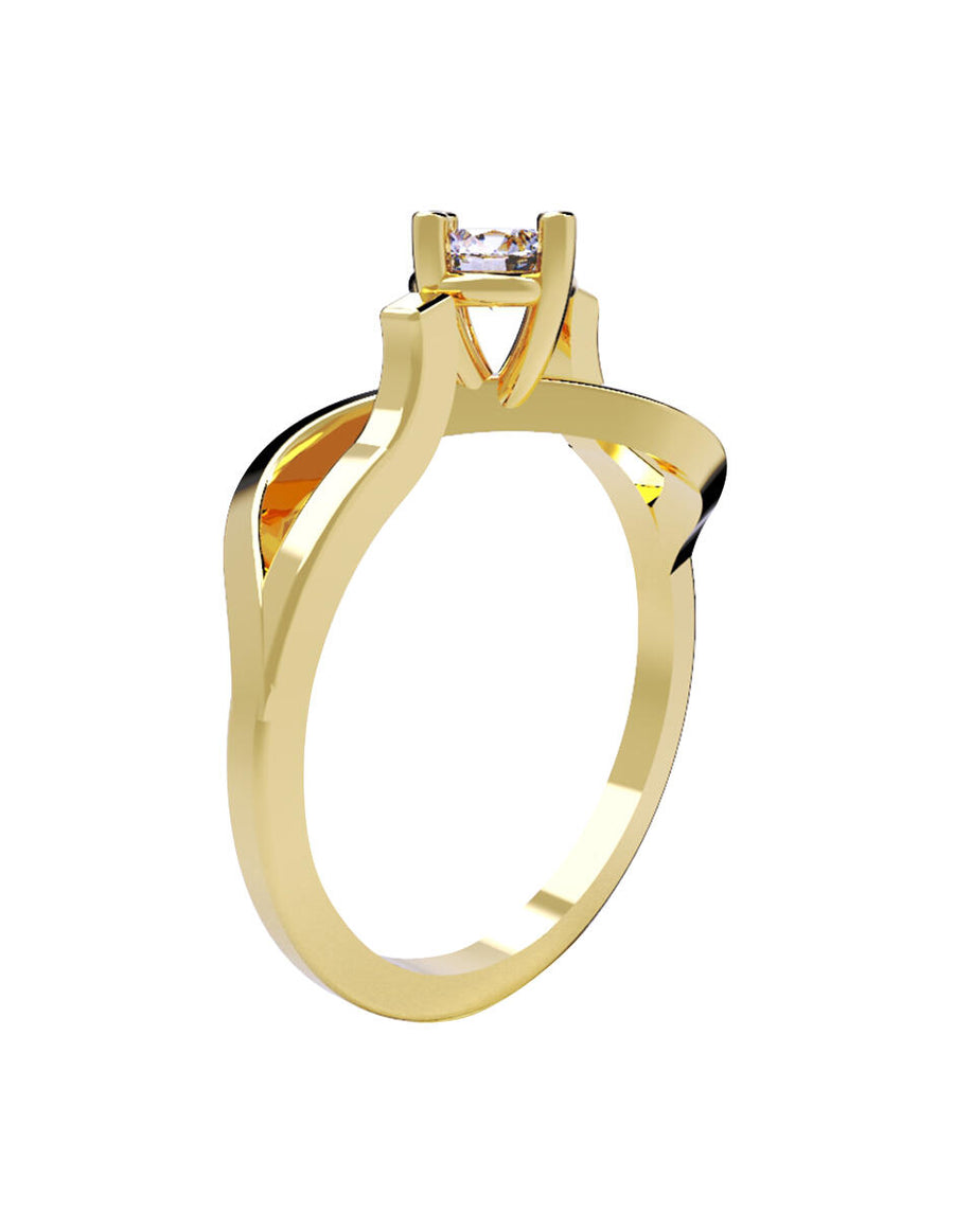 ANILLO DE ORO CON CIRCONIA