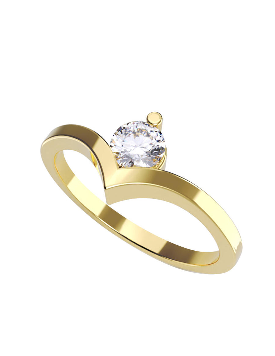 ANILLO DE ORO CON CIRCONIA