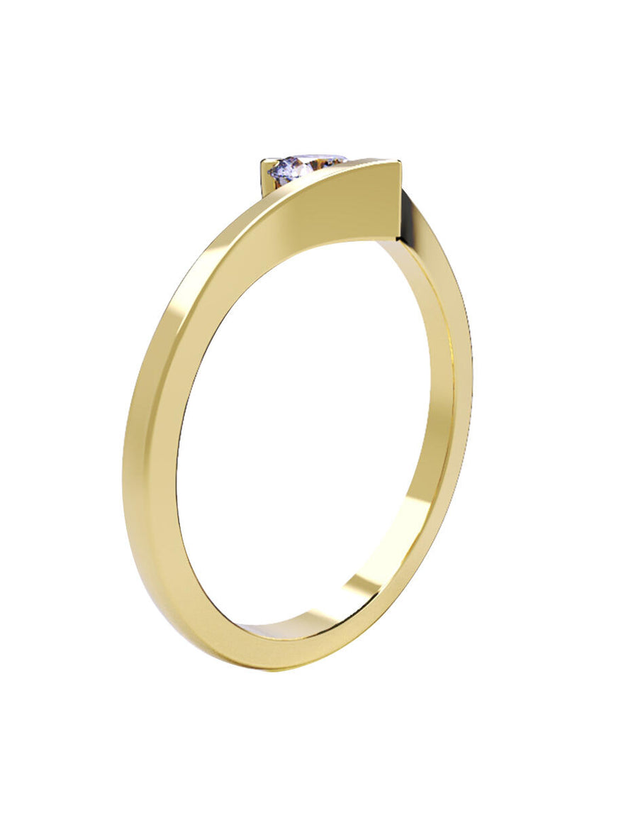 ANILLO DE ORO CON CIRCONIA