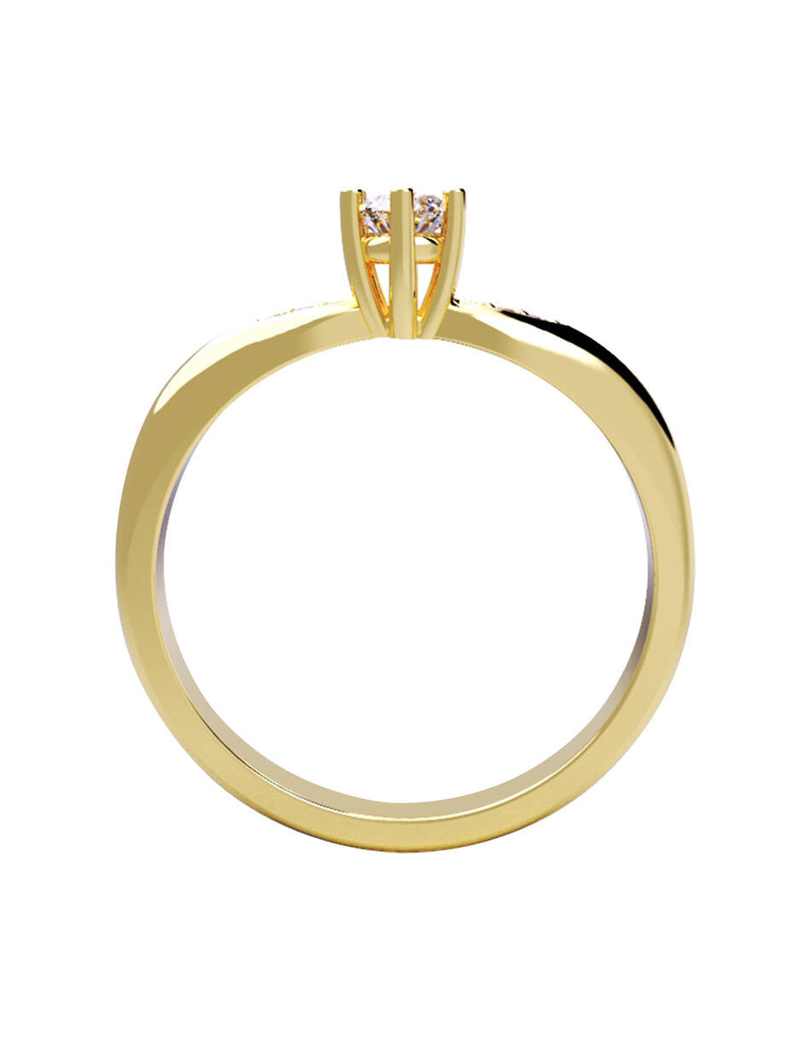 ANILLO DE ORO CON CIRCONIA