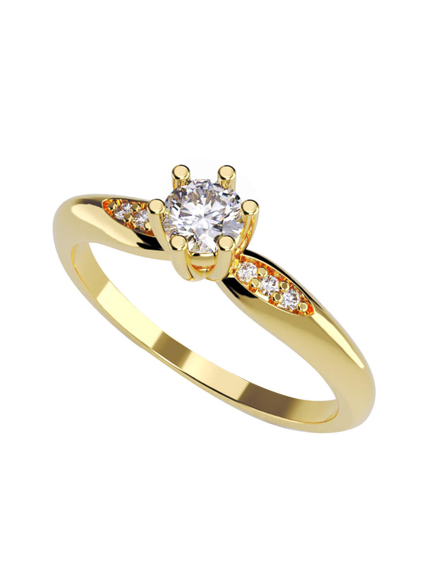 ANILLO DE ORO CON CIRCONIA