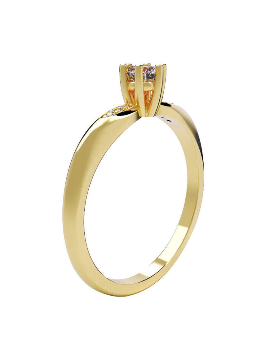 ANILLO DE ORO CON CIRCONIA